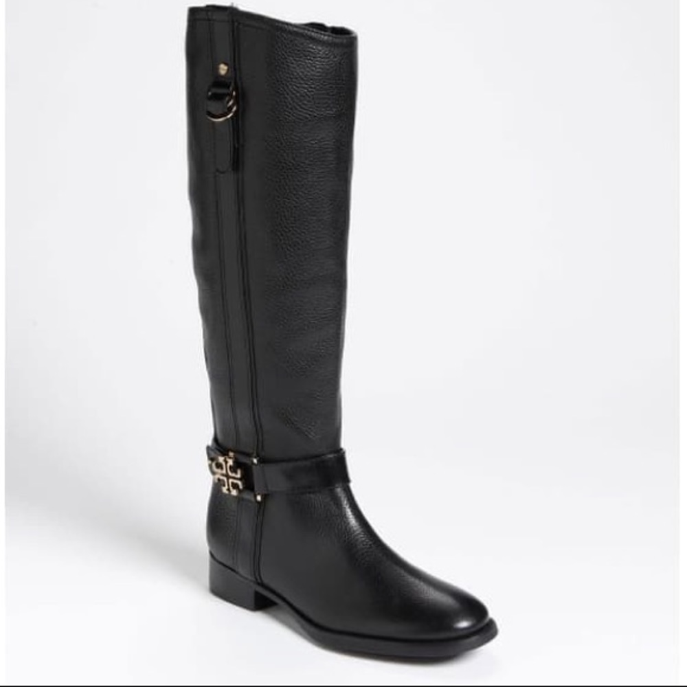 Tory Burch Elina Riding Boot in Black, Size 8